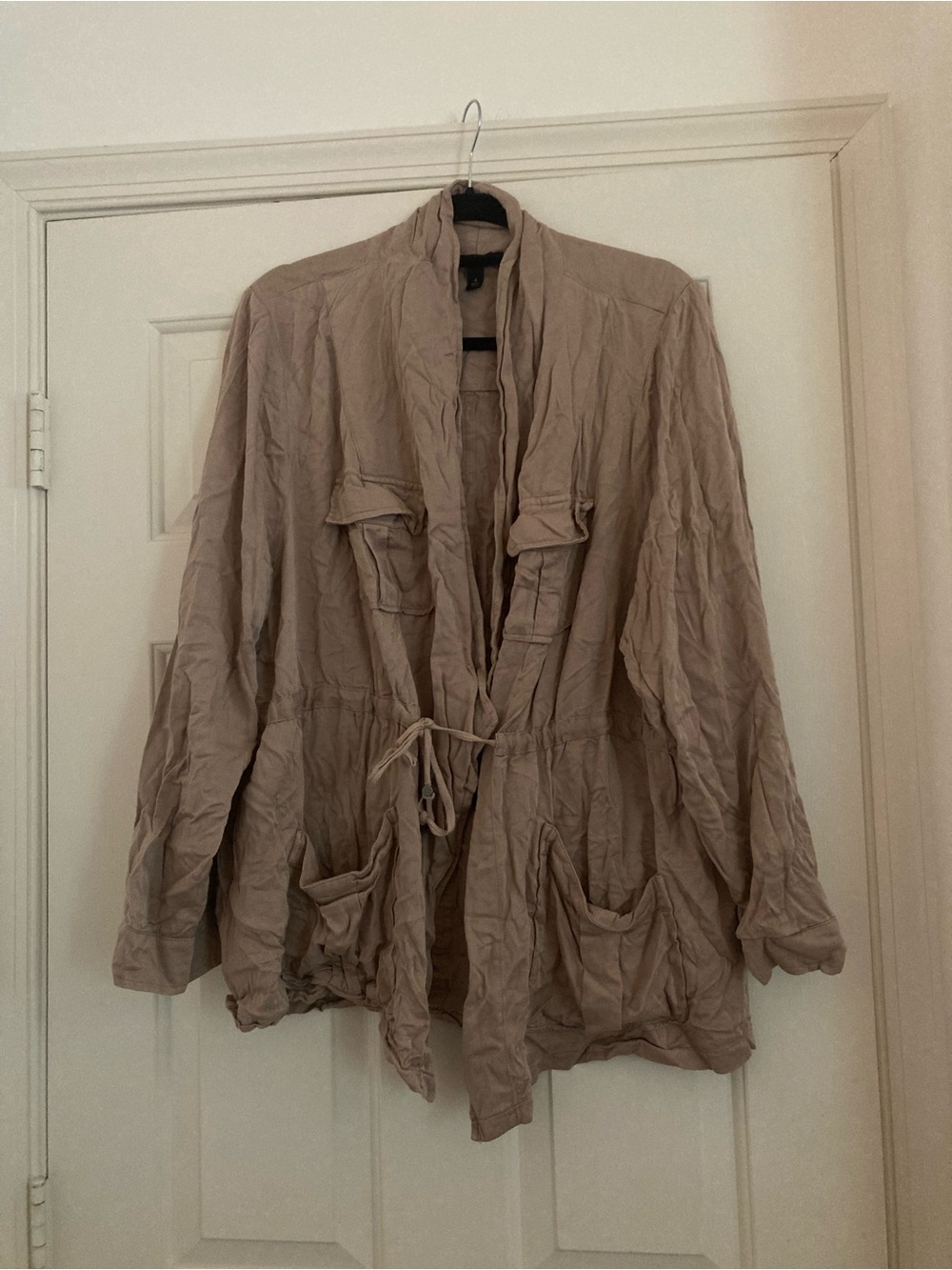 Torrid Khaki Drawstring Utility Jacket